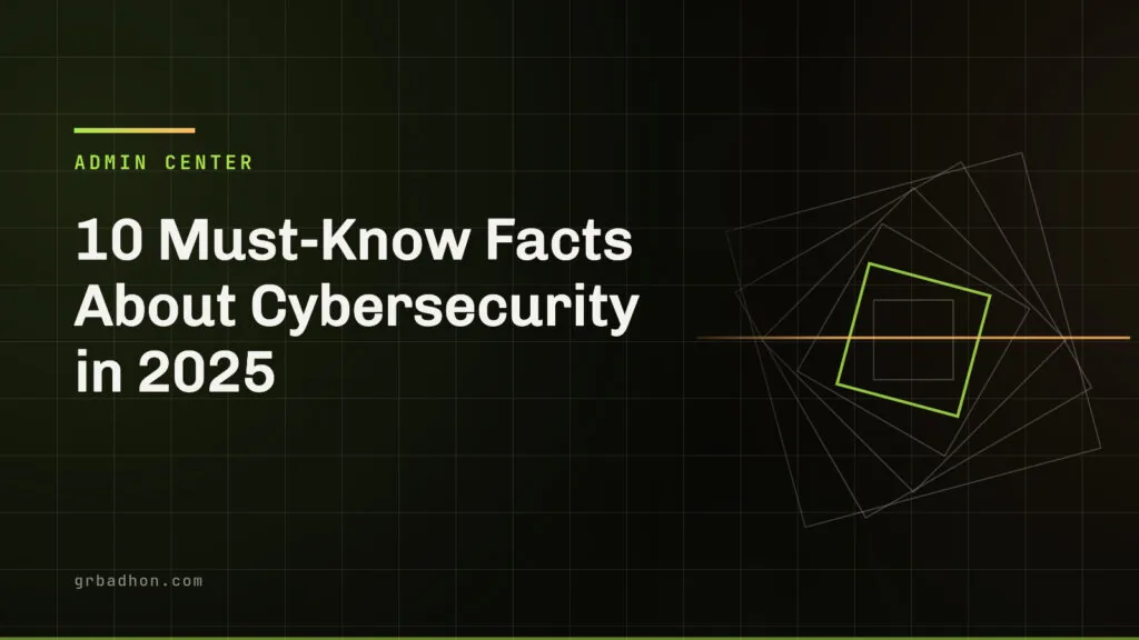 10 Must-Know Facts About Cybersecurity in 2025. Admin Center article banner on grbadhon.com