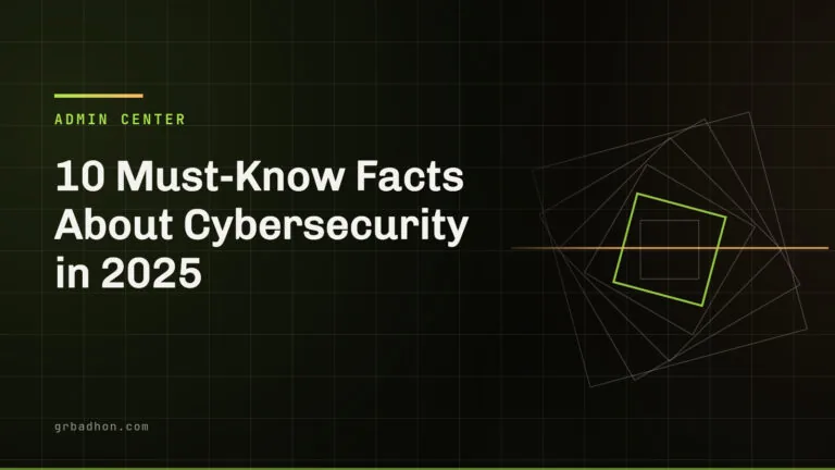 10 Must-Know Facts About Cybersecurity in 2025. Admin Center article banner on grbadhon.com