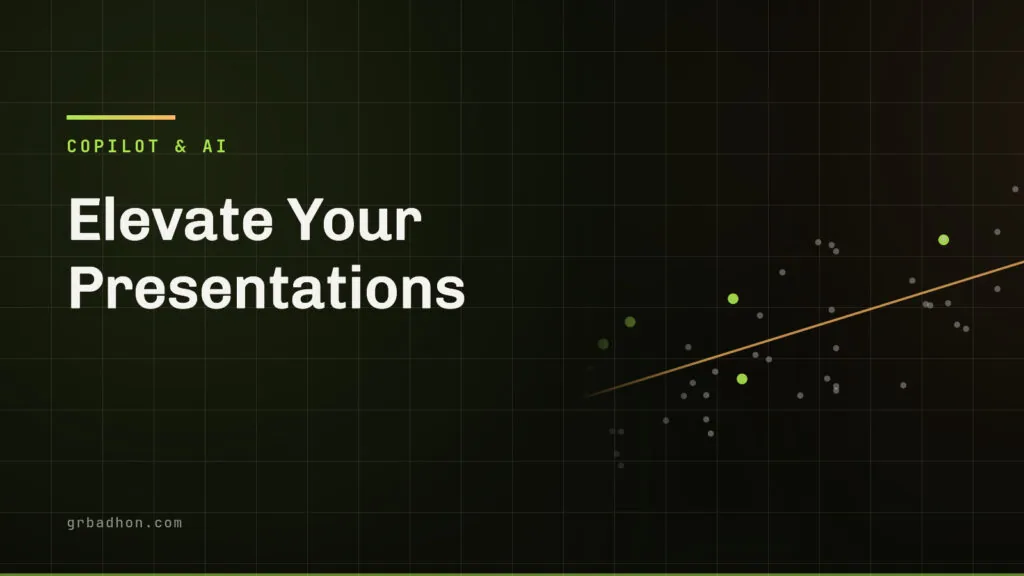 Elevate Your Presentations: Mastering Copilot Prompts for Standout Word and PowerPoint. Copilot & AI article banner on grbadhon.com