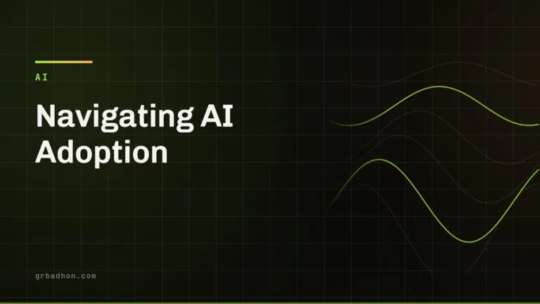 Navigating AI Adoption: The Human Eliment In Digital Transformation — AI article banner on grbadhon.com